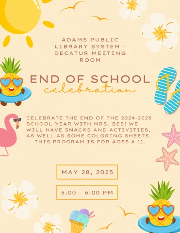 end of school celebration flyer