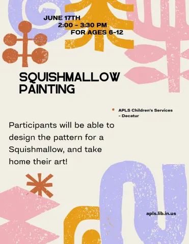 Squishmallow Painting poster. Description of event included