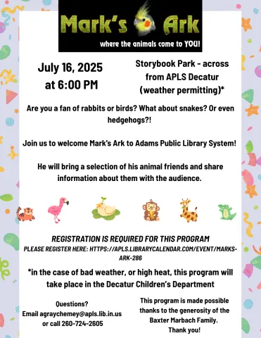 Mark's Ark program flyer