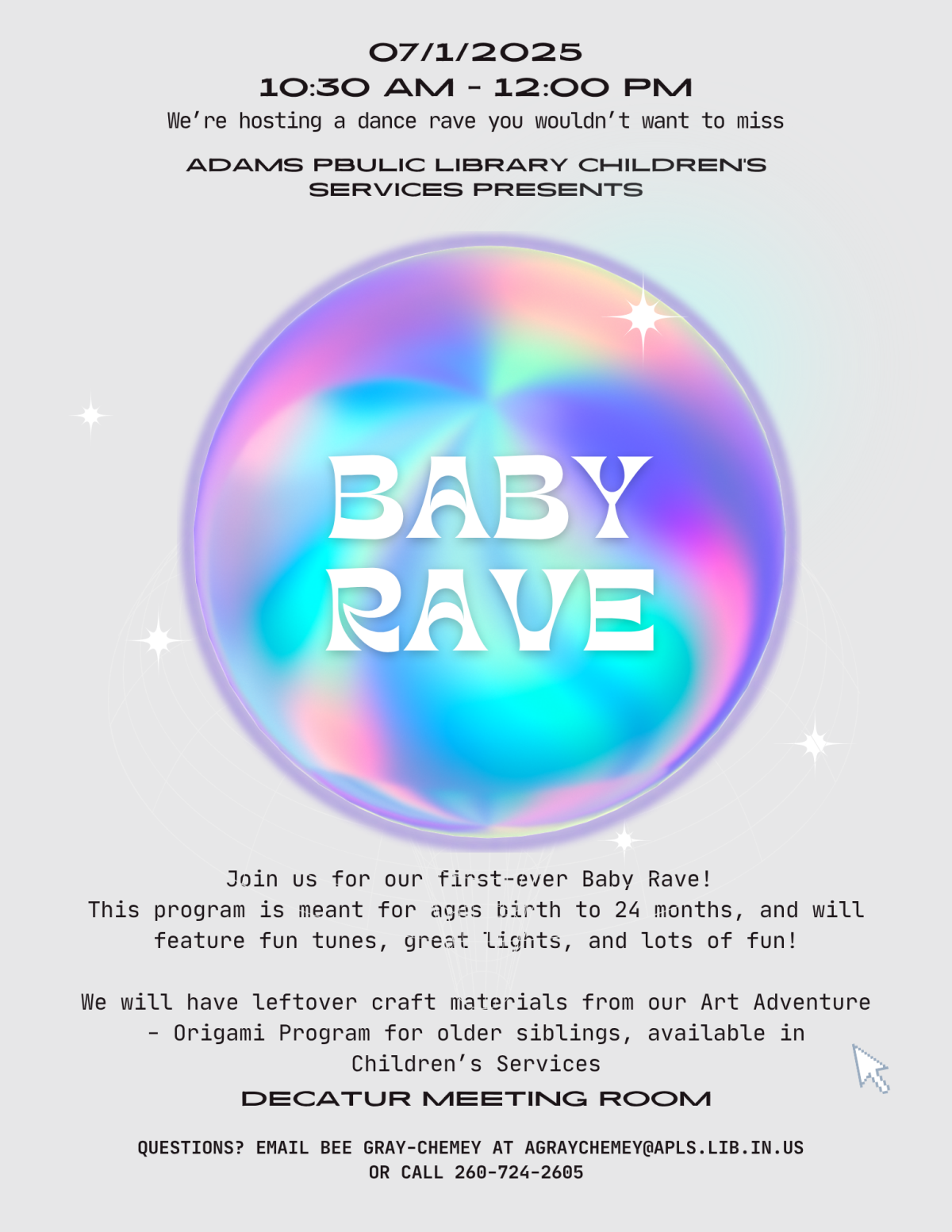 baby rave flyer